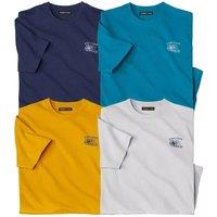 Atlas for Men Men's Explorer T-Shirt (Pack of 4) in Light Grey | Size: XL