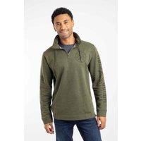 Weird Fish Men's Oakville 1/4 Zip Graphic Sweatshirt in Dark Green | Size: 5XL