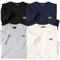 Atlas for Men Men's T-Shirt (Pack of 4) in Black | Size: Medium