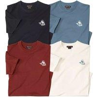 Atlas for Men Men's Expedition Cotton T-Shirt (Pack of 4) in Black | Size: XL