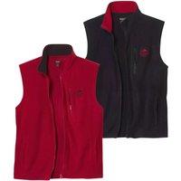 Atlas for Men Men's Microfleece Gilet Pack of 2 in Black | Size: Medium