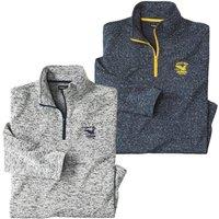 Atlas for Men Men's Eagle Corps Fleece Jumper Pack of 2 in Navy | Size: XL