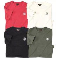 Atlas for Men Men's Plain Cotton T-Shirt (Pack of 4) in Khaki | Size: 5XL