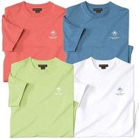 Atlas for Men Men's Summer T-Shirt (Pack of 4) in Coral | Size: XL