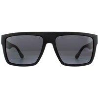 Tommy Hilfiger Men's Rectangle Matte Black Grey Blue Sunglasses