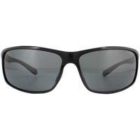 Polaroid Men's Sport Wrap Black Grey Polarized Sunglasses