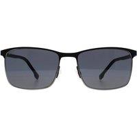 Hugo Boss Men's Rectangle Matte Black Ruthenium Grey BOSS 1635/S