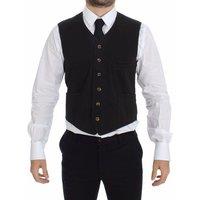 Dolce & Gabbana Men's Black Cotton Viscose Dress Vest Blazer | Size: Medium