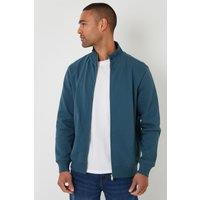 Threadbare Men's Funnel Neck Zip Through Sweatshirt in Blue | Size: XL