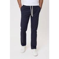 Saltwell Men's Cotton Twill Elasticated Trousers in Navy | Size: 32