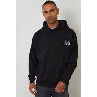 Threadbare Men's Graphic Print Hoodie in Black | Size: Medium