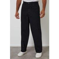 Threadbare Men's Baggy Fit Jeans in Black | Size: 38R