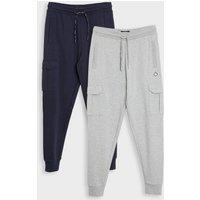 Threadbare Men's 2 Pack Cargo Style Joggers | Size: Large