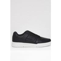 Threadbare Men's Lace Up Court Trainers in Black | Size: 12