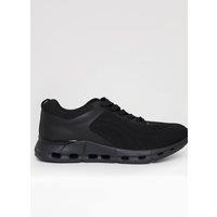 Threadbare Men's Slip On Textured Trainers in Black | Size: 7