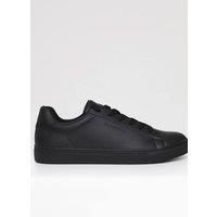 Threadbare Men's Lace Up Court Trainers in Black | Size: 10