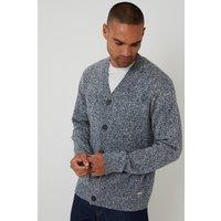 Threadbare Men's Cotton Blend Knitted Button Up Cardigan in Navy | Size: XL