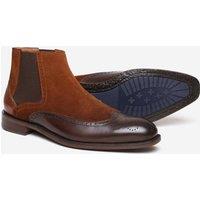 Alexander Pace Men's Raleigh Suede & Leather Chelsea Boots in Brown | Size: 11