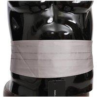 Dolce & Gabbana Men's Gray Waist Belt 100% Silk Cummerbund in Grey | Size: 50