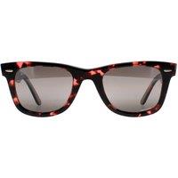 Ray-Ban Men's Rectangle Transparent Pink Havana Silver Chromance Wayfarer 2140