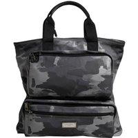 Dolce & Gabbana Men's Camouflage Pattern Shoulder Tote Bag in Grey