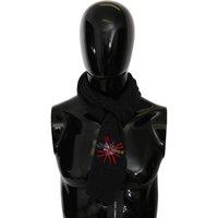 Dolce & Gabbana Men's Embroidered Virgin Wool Scarf in Grey