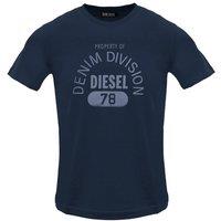 Diesel Men's Property Of Denim Division Logo Navy Blue T-Shirt | Size: 2XL