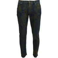Dolce & Gabbana Men's Blue Green Skinny Cotton Denim Jeans | Size: XS