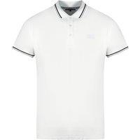 Cavalli Class Men's Twinned Tipped Collar White Polo Shirt | Size: XL