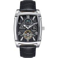 Heritor Automatic Men's Valentin Leather-Band Watch w/Date in Black