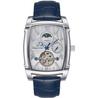 Heritor Automatic Men's Valentin Leather-Band Watch w/Date in Blue