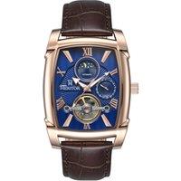 Heritor Automatic Men's Valentin Leather-Band Watch w/Date in Brown