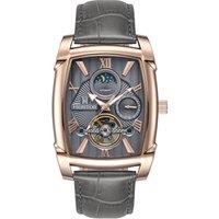 Heritor Automatic Men's Valentin Leather-Band Watch w/Date in Grey