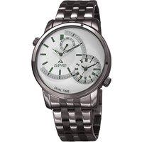 August Steiner Men's Stratos Meridian 44mm Quartz Dual-Time in White