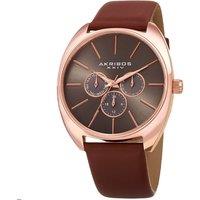 Akribos Men's Orion Multifunction 43mm Japanese Quartz in Brown