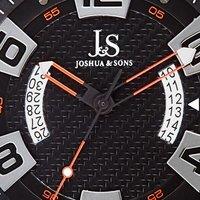 Joshua&Sons Men's Chromar Vortex 50mm Miyota Quartz Sport in Black