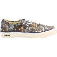 Seavees Men's Legend Beachcomber Lace-Up Black Canvas Shoes | Size: 9