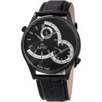August Steiner Men's Dravien Dual-Time 42mm Quartz in Black