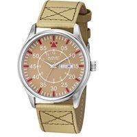 August Steiner Men's Veyron Scout 42mm Quartz Field in Brown