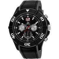 Joshua&Sons Men's Stratos 49mm Japanese Chronograph Quartz in Black