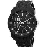 Joshua&Sons Men's Thusdinat 46mm Japanese Quartz in Black
