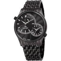 August Steiner Men's Oravon Dual-Time 42mm Quartz in Black