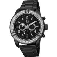 Joshua&Sons Men's Obsidian Lurvex Chrono 52mm Quartz Dual-Time in Black