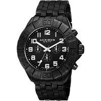 Akribos Men's Kaelith Onyx 48mm Swiss Quartz in Black