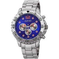 August Steiner Men's Tydros Chronograph 46mm Swiss Quartz in Blue