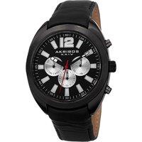 Akribos Men's AK777 Casual Watch Round Case in Black