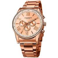 Akribos Men's AK736 Casual Watch Round Case in Rose Gold