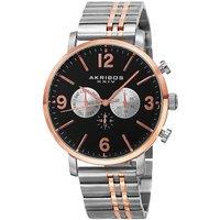 Akribos Men's AK782 Casual Watch Round Case in Black