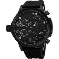 Joshua&Sons Men's JS-40 Casual Watch Round Case in Black