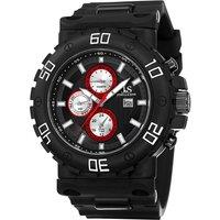 Joshua&Sons Men's JS89 Casual Watch Round Case in Black